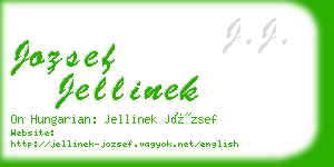 jozsef jellinek business card